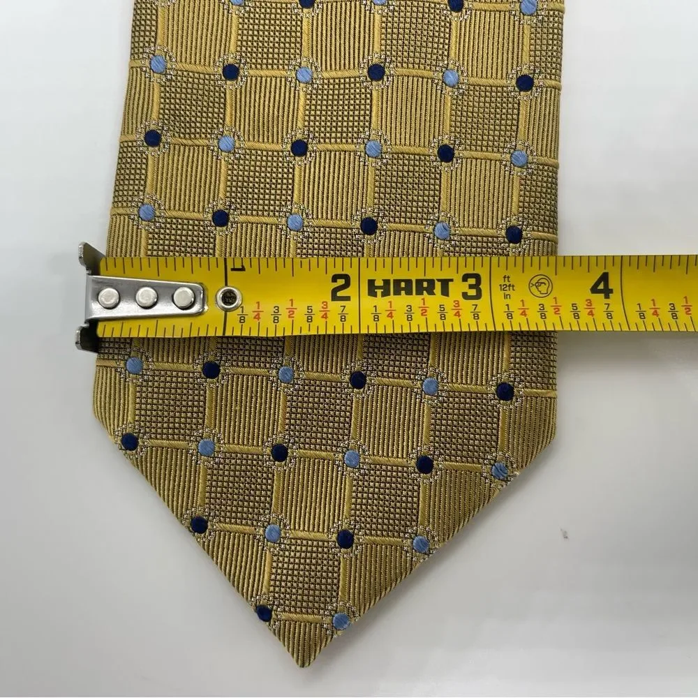 JoS A Bank Gold Black Silk Necktie NWOT Career Office